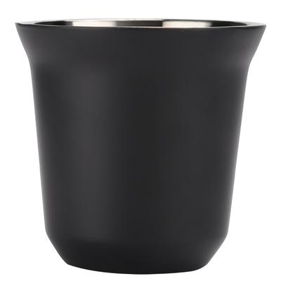 Matte Black Double Layer Coffee Cup Double Wall Demitasse Cups  Espresso Drinking