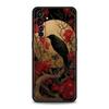 Black Raven Soft TPU For Realme 13 12 11 10 9 Pro Plus GT3 GT2 C21 C25 C35 C53 C55 C67 Pro 5G Phone Case Cover Fundas Capas Bags