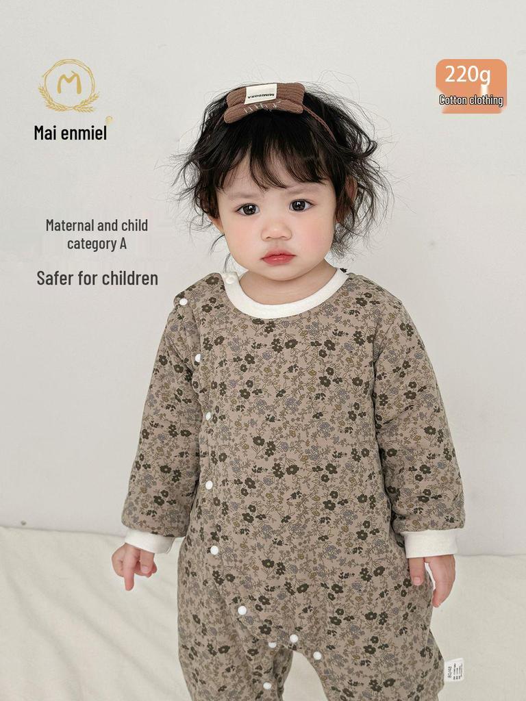 Mai Enmi'er 220g Cotton Baby Jumpsuit for Autumn/Winter - Warm Class A Newborn Romper