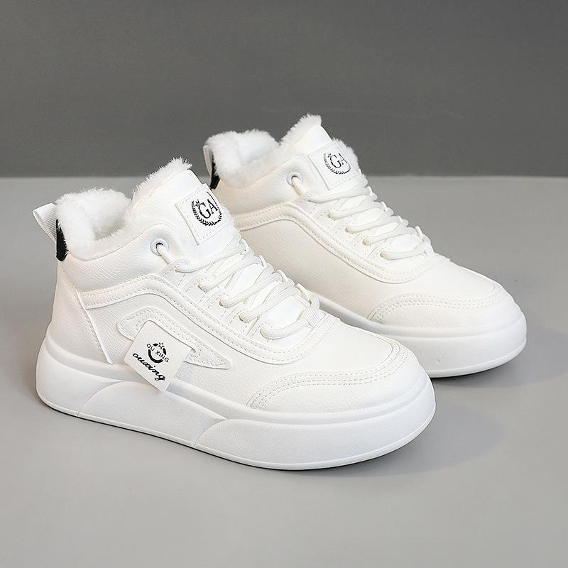 New autumn and winter warm cotton shoes women's shoes board shoes velvet student wear-resistant thick-soled college wind comfortable