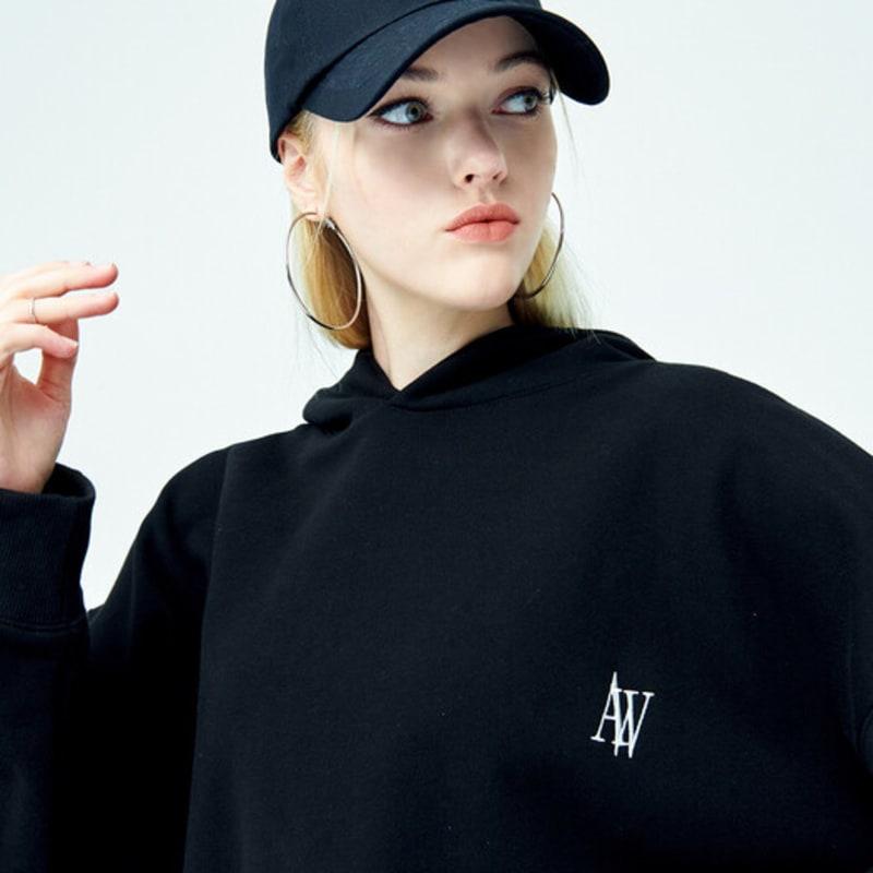 ATTENTIONROW FOR WOMEN 22FW01WY03 Initial Logo Embroidered Ball Cap (Black)