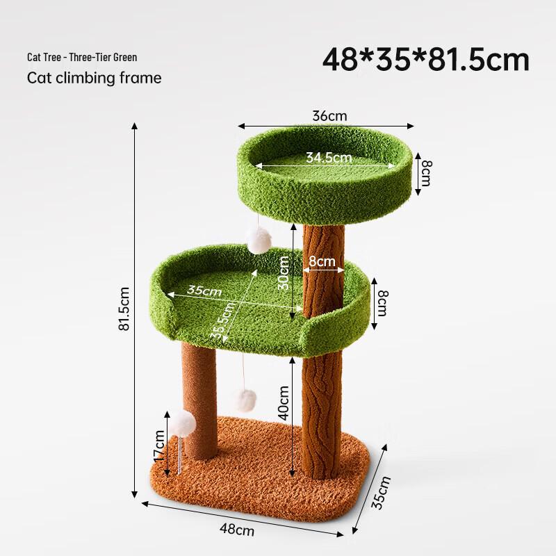 Miaolis 3-Tier Cat Treehouse Scratching Post