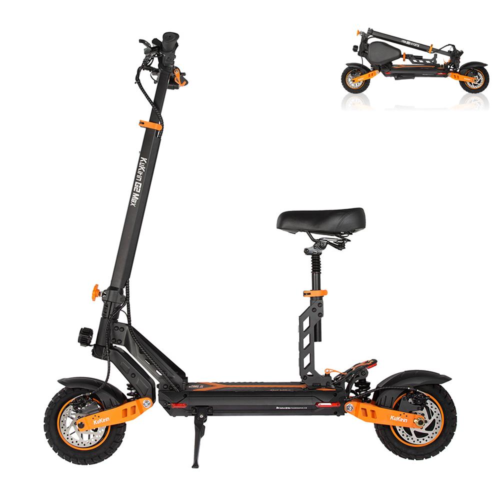 Kukirin GII Max City E-Scooter 1000W Motor & 48V 20.8Ah Batteri Sits Elektrisk Scooter 10" Terrängdäck & Dubbla Skivbromsar E-Scooter