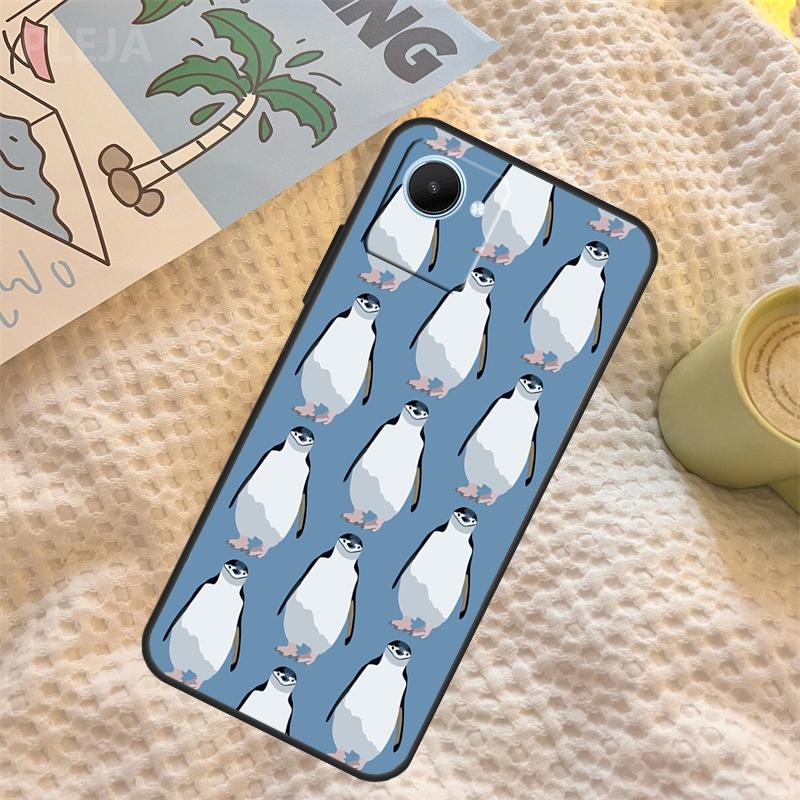 Cartoon Penguin Case For Realme C71 C75 C61 C53 C55 C33 C63 C51 C65 C67 11 12 13 14 Pro Plus GT6 GT7 15 Pro