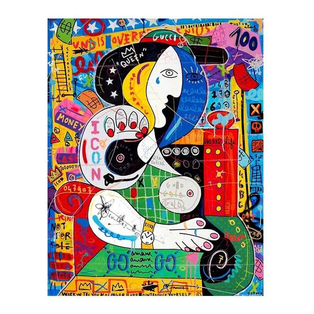 

Граффити Уличное искусство Пабло Пикассо Стиль Холст Масло Картина Печать и Настенное Искусство Современная Гостиная Домашний Декор Картины Без Рамы 21*30cm No Frame