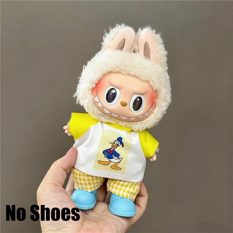 15 17cm For Labubu Doll Disney Goofy Winnie Mickey Minnie Mouse Outfit Clothes Plush Stitch Tigger Cosplay Clothing Accessories