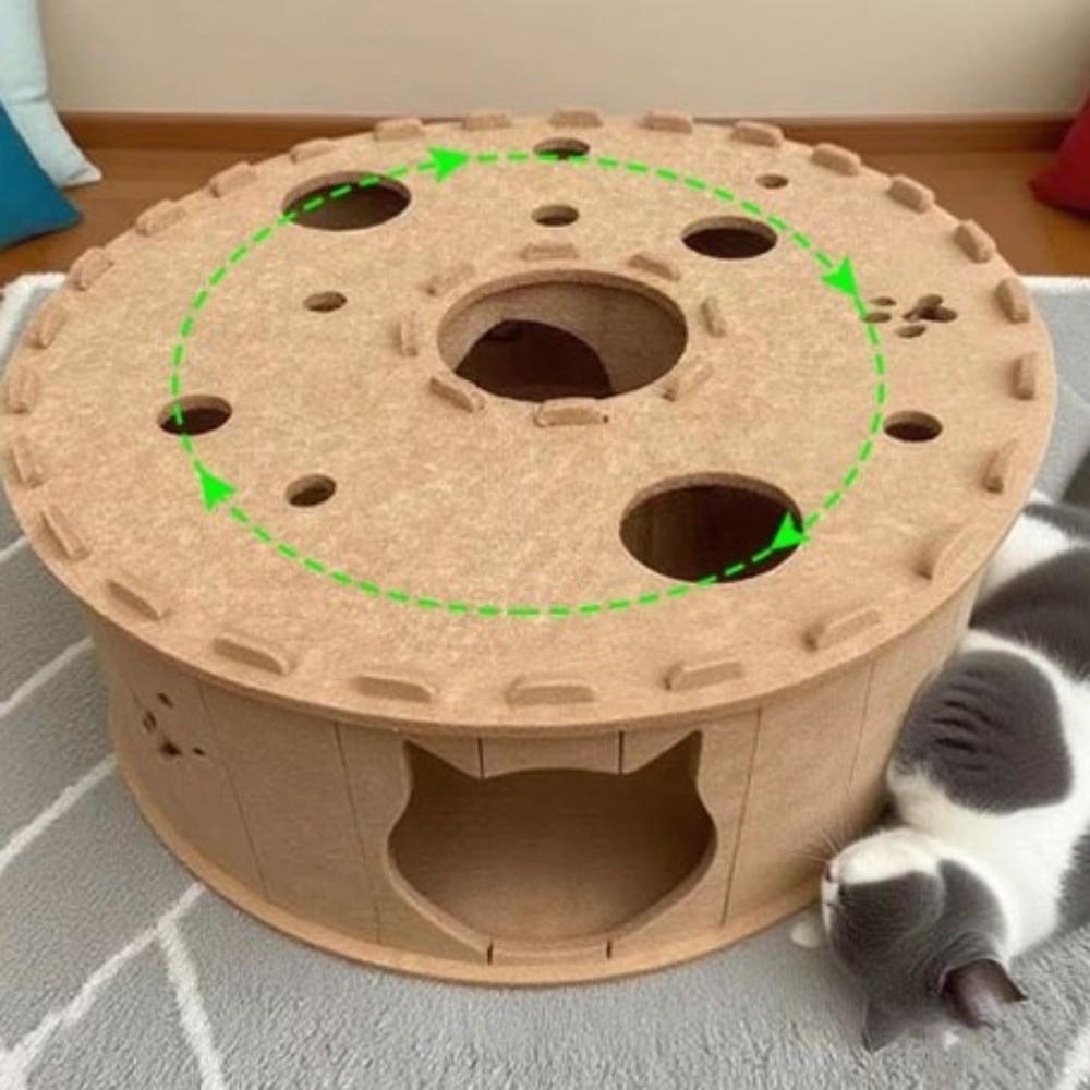 Wear-Resistant Felt Cat Toy Tunnel Breathable Cat Hiding Nest Cat Tunnel House  Home Indoor