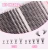 DIY Cross-Border Single Cluster D-Curved False Eyelashes Set - 640 Clusters with Mixed Lower Lashes