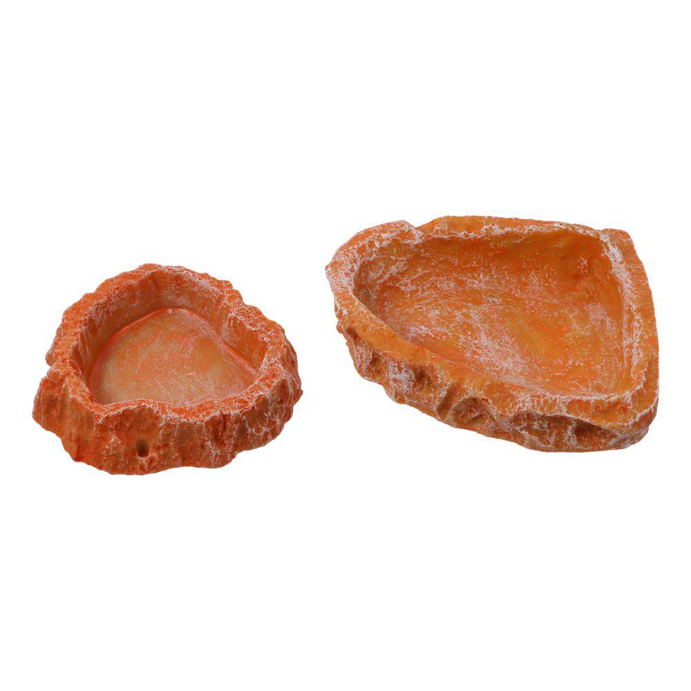 

2 шт., блюдо для воды из смолы, оранжевые миски для еды, леопардовый геккон, кормление