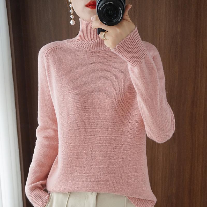 2026 Autumn/Winter Plus Size Women's High Neck Loose Knit Sweater