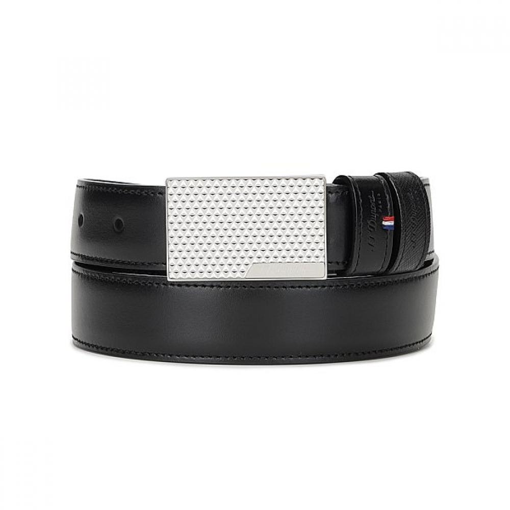 S.t. Dupont Reversible Belt Black Smooth Black Saffiano Cj8402000kr Black smooth/black saffiano double sided