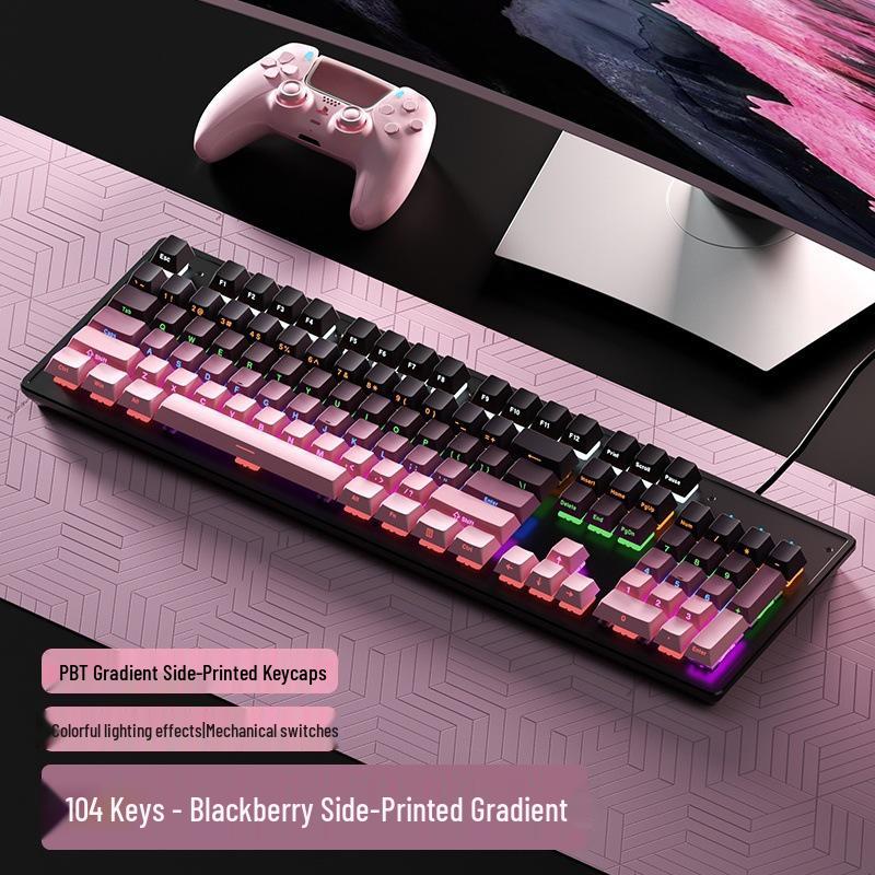 87-Key Mechanical Keyboard with Blue, Black, Red, Brown Switches - Wired for E-sports, Gaming, Typing, Desktop, Laptop, Universal Compatibility
