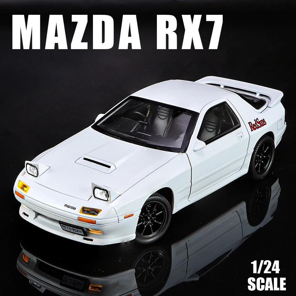 1/24 Mazda RX7 Supercar Alloy Car Diecasts & Toy Vehicles Car Model Sound and Light Pull Back Car Toys Children's Gifts
