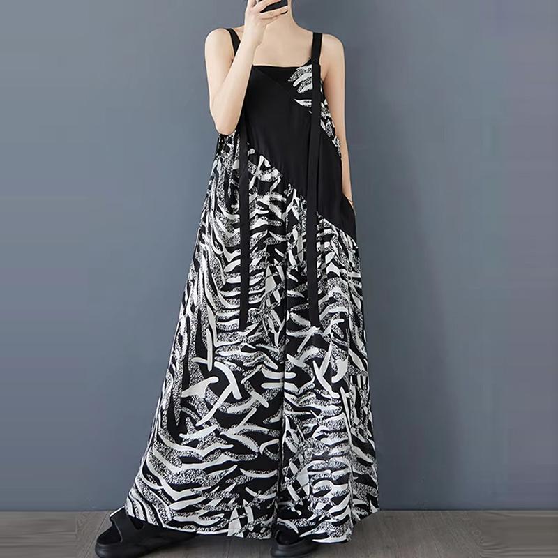 XITAO Irregular Patchwork Print Jumpsuits ZMY1366