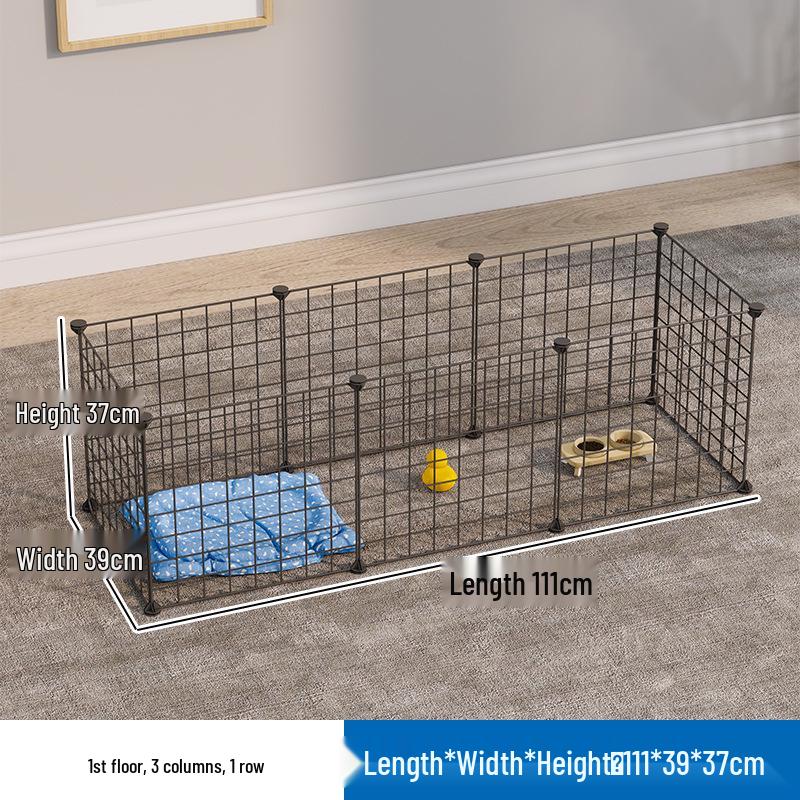 Free Assembly Indoor Pet Fence Barrier: Iron Mesh Anti-Escape Dog Stopper Fence.