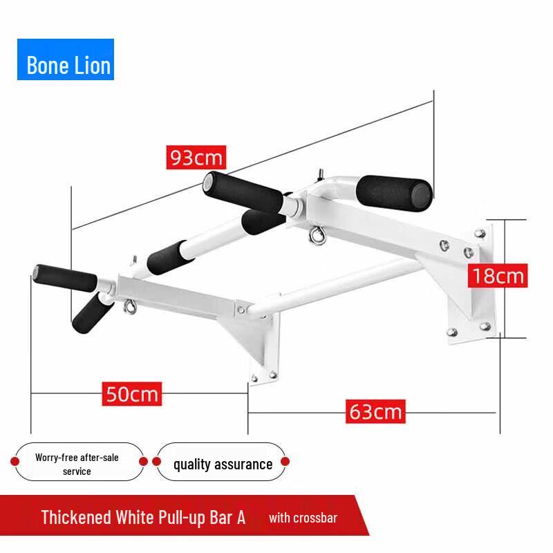 Guzi Lion Wall-Mounted Pull-Up Bar Dip Station Set