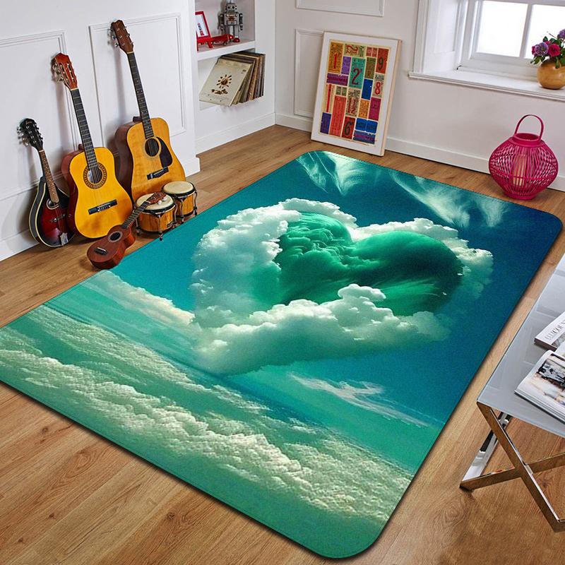 C-Mraky Tištěný Koberec Módní Podložka na Jógu Protiskluzový Koberec Dekorace Ložnice Venkovní Koberec Ložnice Narozeninový Dárek