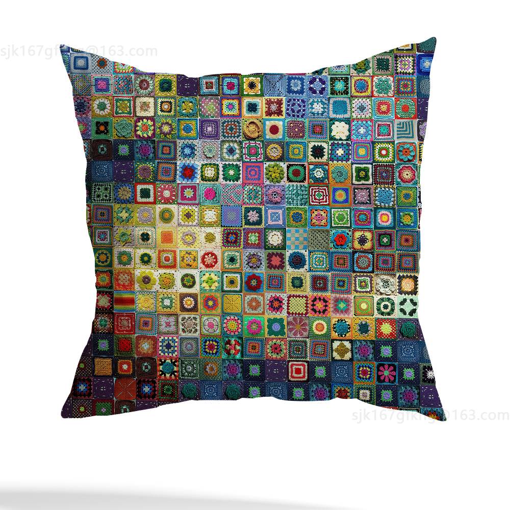 Van Gogh Pillow Case Anti-dustmite Pillowcase Invisible Zipper Silky Short Plush Sofa Cushion Cover