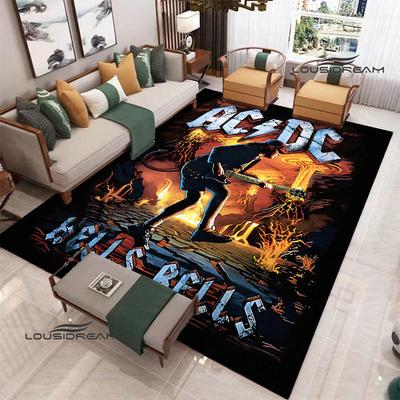 3D Rock Band AC/DC Printed Carpet Yoga Mat Non-slip Carpet Kitchen Mat Room Decor Carpets for Living Room Area Rug Birthday Gift