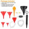 8Pcs Automotive Funnel Set With Removable Nozzle And Filter With Manual Siphon Pump For Filling Water/Gasoline/Coolant/Motor