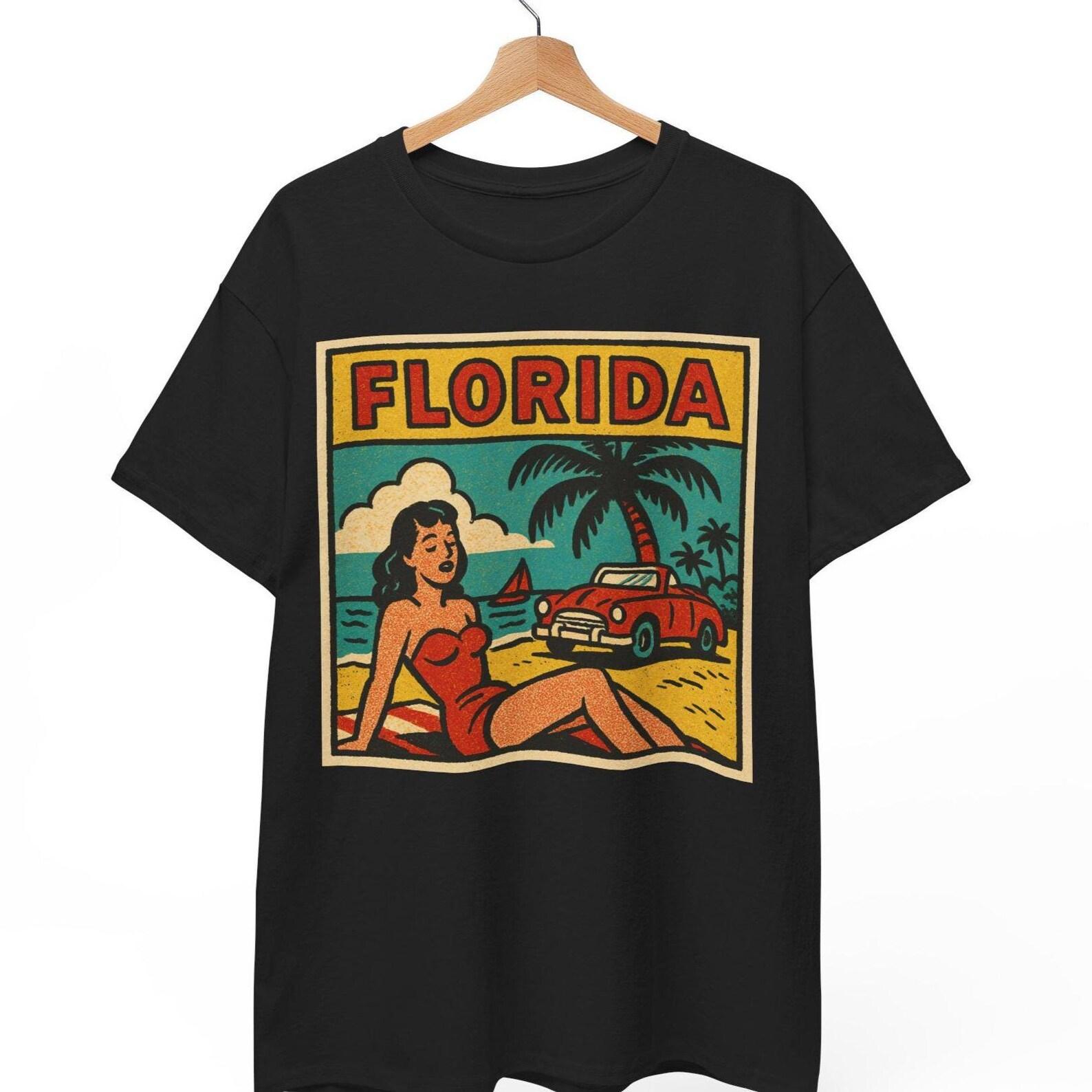 Florida Retro Comic T-Shirt: Vintage Sunshine State Graphic Tee S