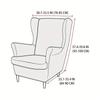 Jacquard Wing Chair Cover Dust-Proof Armchair Covers Non-Slip Sofa Slipcovers With Seat Cushion Cover For Living Room Bedroom