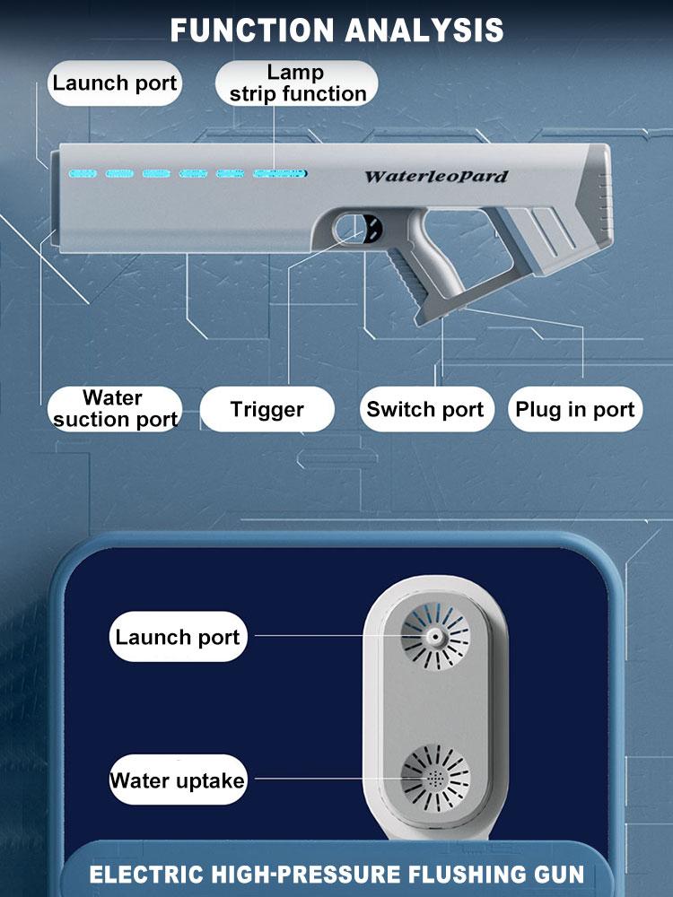 Electric Water Gun Long Range High Pressure Pulse Strong Charging Energy Water Gun Automatic Water Spray Children's Toy