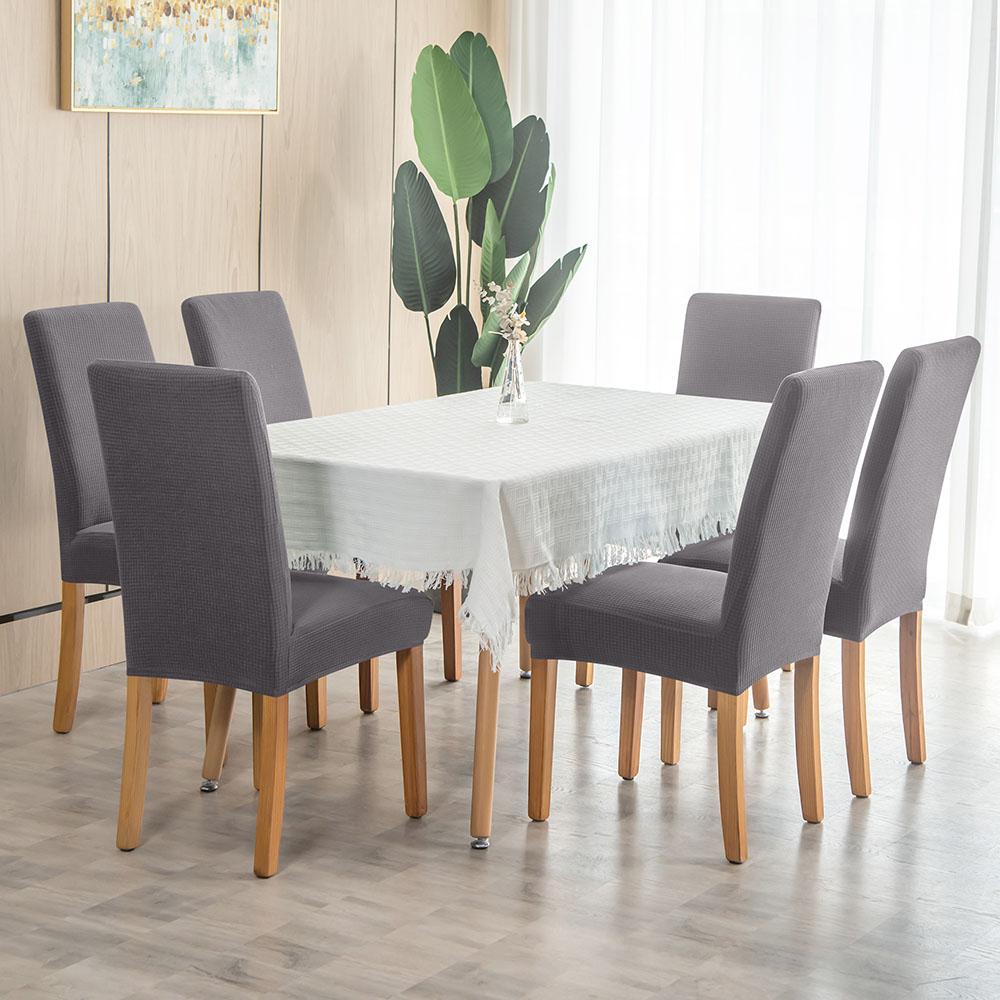 Vanntette Jacquard Stoltrekk Vevd Ensfarget Mais Elastisk Kornmønster Kjøkken Kontor Stoltrekk Støvtett For Spisestue