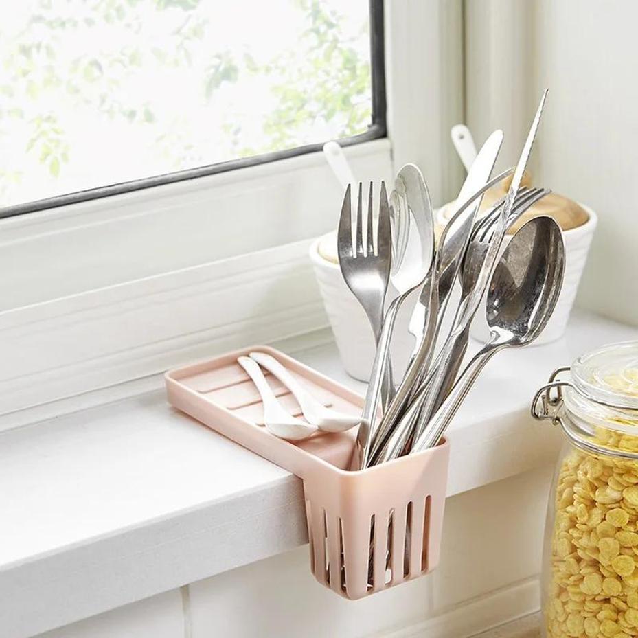 1 Pcs Kitchen Accessories Sink Shelf Suction Cup Sponge Drain Rack Multifunction Storage Racks Home Or
