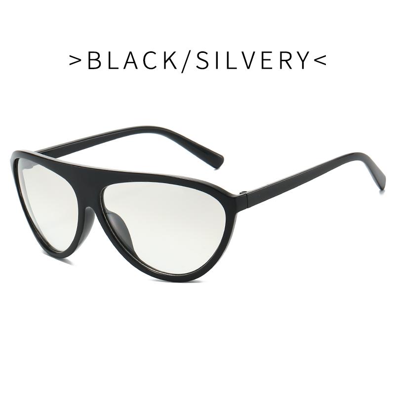 Aviator Shield Sunglasses – Trendy Oversized Black Frame UV400 Fashion Eyewear for Women & Men