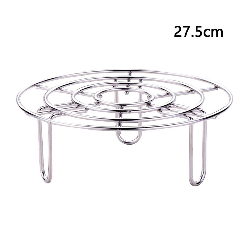 15.5-27.5cm Stainless Steel Steamer Rack Heavy Duty Round Durable Cookware Steamer Rack Pot Pan Cooking Stand Kitchen Utensils