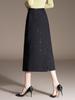 Spring 2026 Black Sequin Slim Bodycon High Waist Midi Pencil Skirt