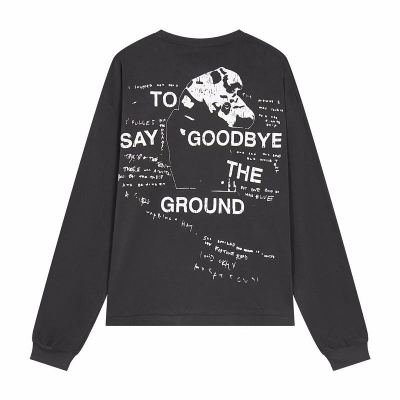 Mens Oversized Distressed Washed Hoodie With Letter Print Loose Fit Cotton Sweatshirt Fall