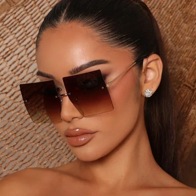 Mode Sonnenbrille Damen Herren Quadratisch Kunststoff Vintage Stilvoll Übergroß Damen Sonnenbrille Retro Urlaub