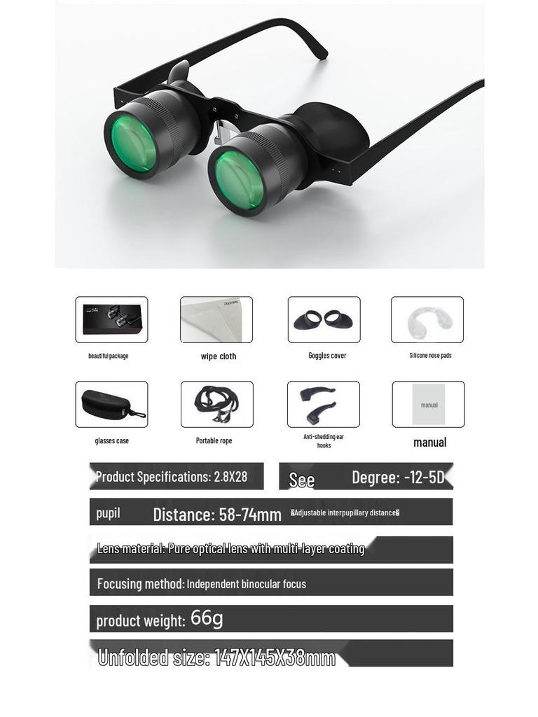 Polarized Long-Range Fishing Telescope Glasses with 10x Magnification for Ultra-Wide Angle Float Watching