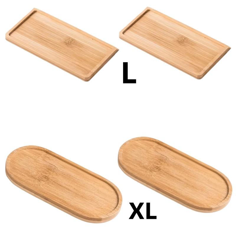 Wooden Pallet Rectangular Base Water Tray Basin Support Round Small Chassis Basin Pad Waterproof Bamboo Tray