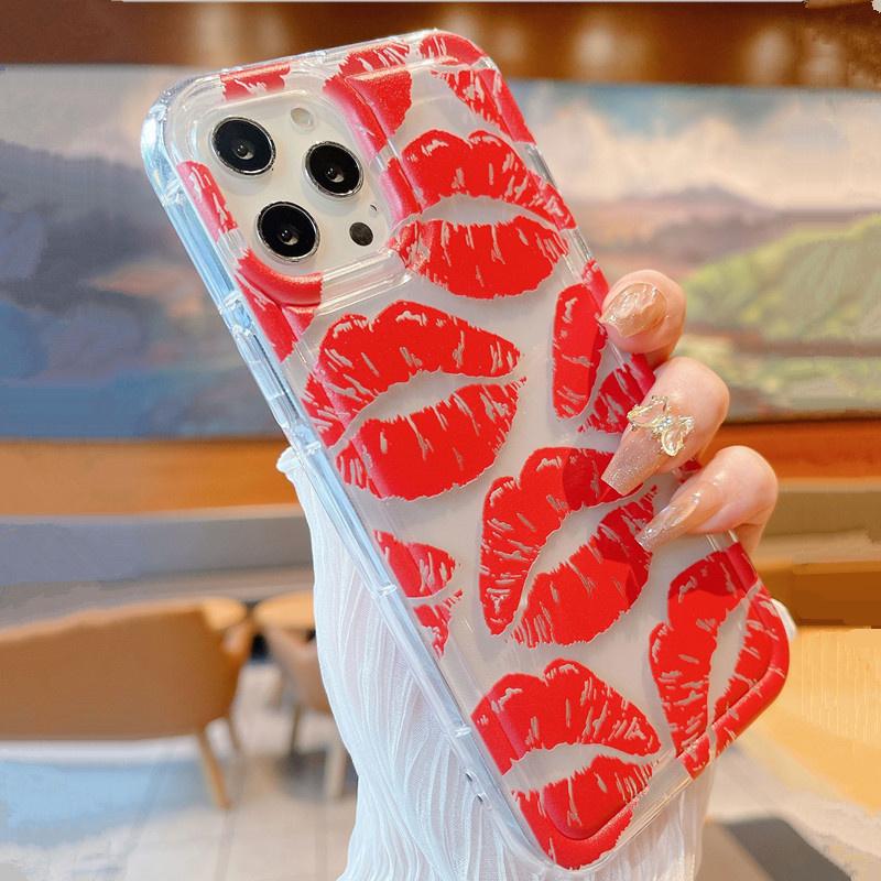 

Sexy Girl Multicolor Lips Soft Case For iPhone 15 Cover iPhone 11 12 13 14 Pro Max X XR XS 7 8 Plus SE 2 Anti-drop Airbag Cover For iPhone 15Pro Max
