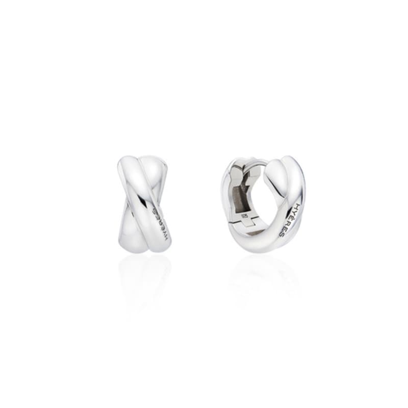 Hyeres-lor Subni Silver (W) Twist Chunky One-Touch Earrings HL6E49646W9XXX