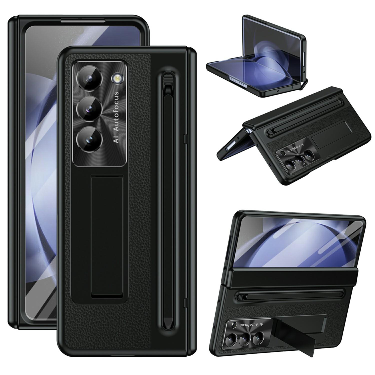 

Чохол для Samsung Galaxy Z Fold6 5G UV Edge PC+PU+Скляна плівка Чохол для телефону зі стилусом Black