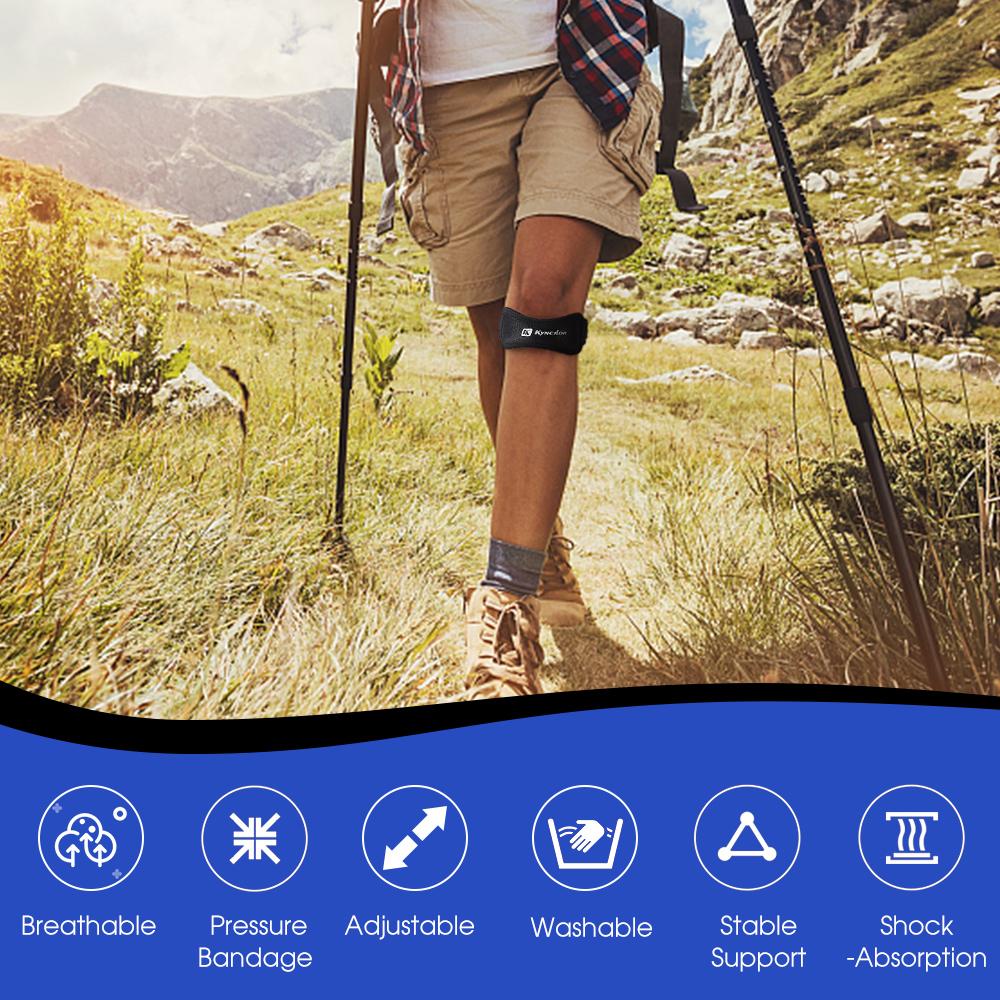 1 Stück Patella-Schutzstützgurt, Kniestoßdämpfung, verstellbarer Gürtel, atmungsaktiv, unter Druck