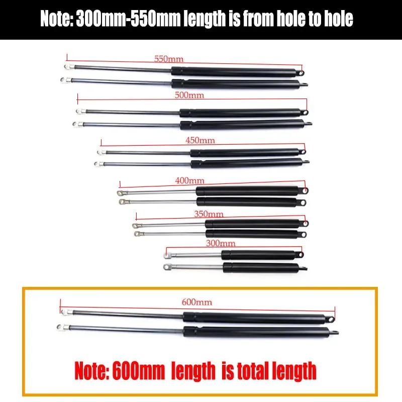 2pcs 300-600mm 300N Car Gas Struts Bonnet Hood Trunk Tailgate Shock Lift Strut Support Bar Gas Spring Bus Bed Truck Boat Window