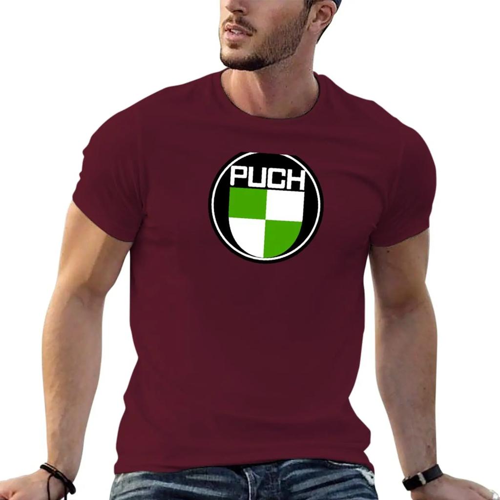 New Fashion Heavyweight Hot Sale Vintage Summer Round Collar Streetwea Puch Motorcycles T-Shirt Vintage Clothes T Shirt for Men