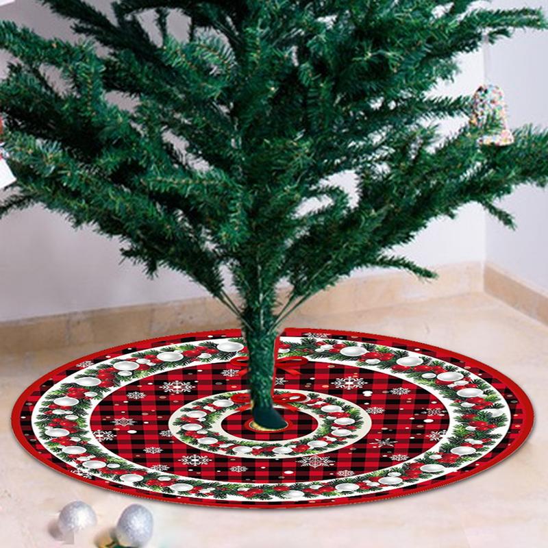 Skirt For Christmas Tree Soft Polyester Tree Skirt For Christmas Tree Bottom Decor Rustic Vintage Christmas Decorations For Part