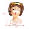 Cute Female Women Girl Head Statue Plant Container Bust Flower Pot Home Cactus Planter indoor e