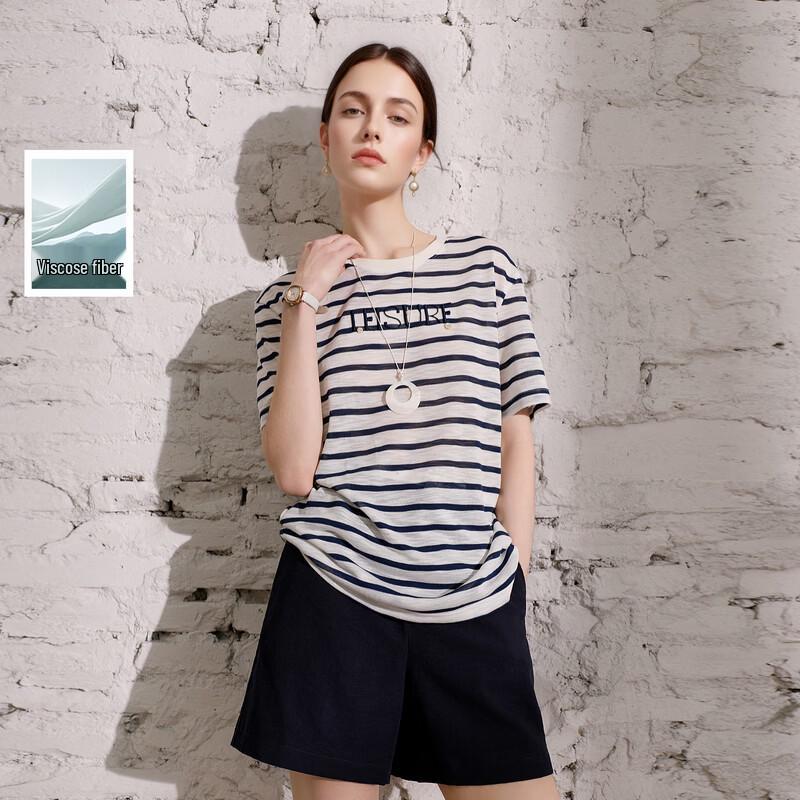 Sancai 2026 Summer Collection Women s Striped T-Shirt XL