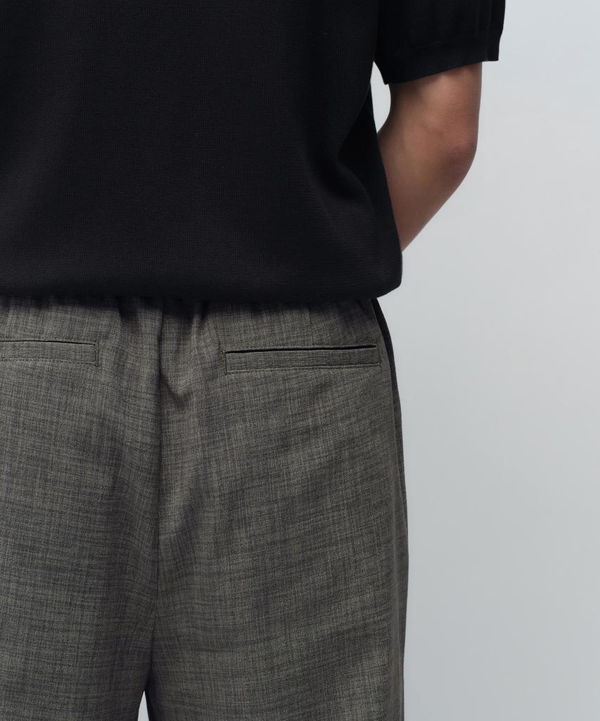 Musinsa Standard Crinkle Linen-Like Wide Elastic Pants [Khaki Gray]