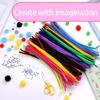 Chenilles Stems Pipe Cleaners Colorful Fuzzy Stick Soft Bend Stick Fuzzy Wire Stick for Adults
