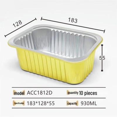 JingJingRS Quadratische Aluminiumfolien-Lebensmittelbehälter mit Deckeln