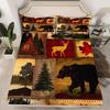 Animal Deer Bear Pattern Sheet Four-Piece Bedding Set Bedroom Dormitory Bedding Decoration