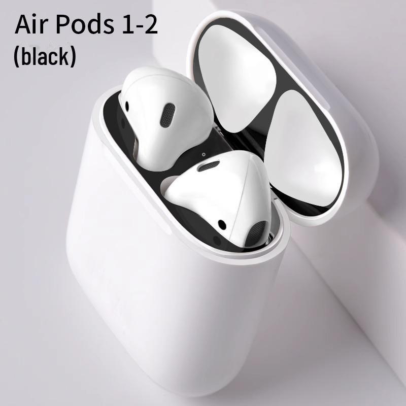 

Пылезащитные металлические наклейки для беспроводной гарнитуры AirPods: Ультратонкие Pro 2-го и 3-го поколения AirPods Pro/2 (with packaging) чёрный